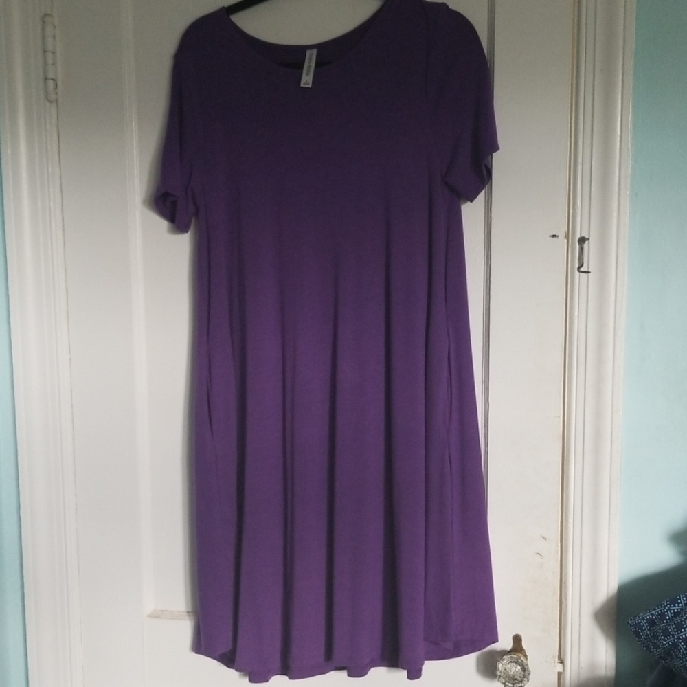 Soft Purple Zenana Trapeze Dress Large